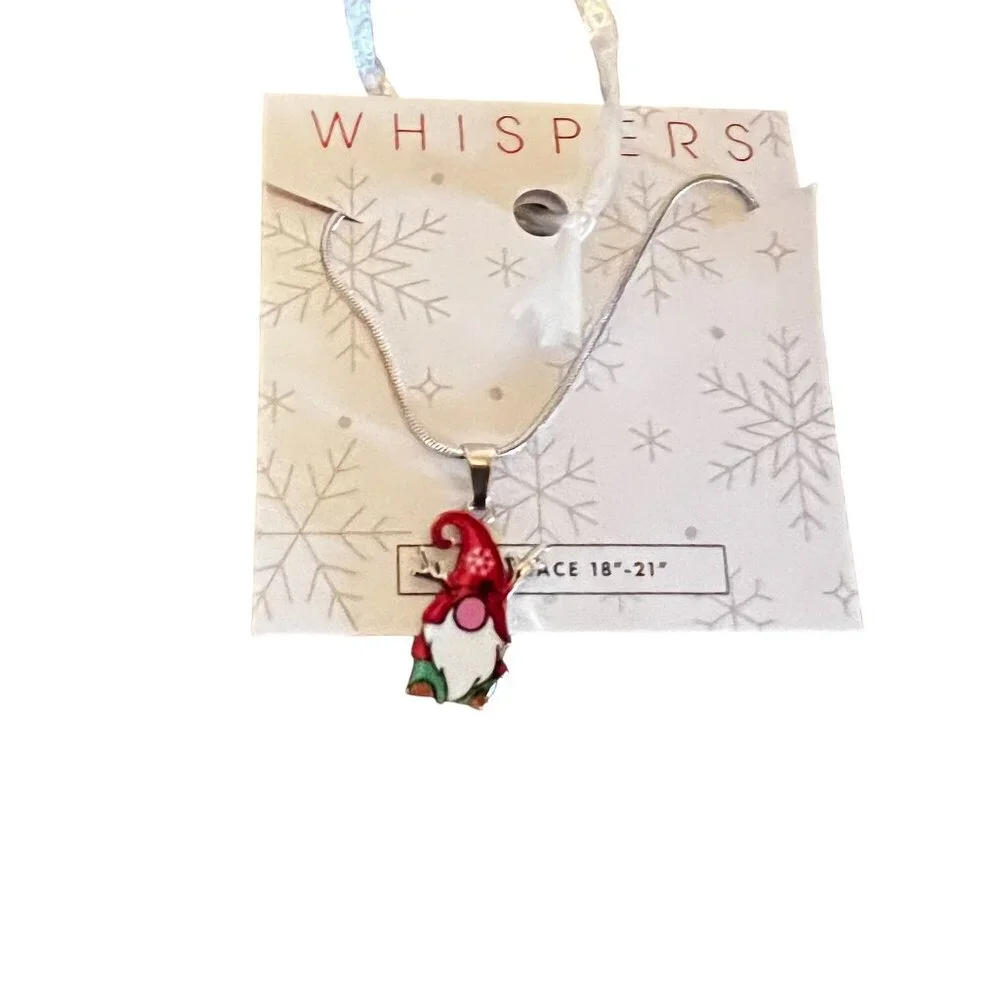 Christmas Gnome Pendant Necklace 18